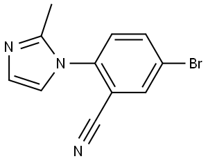 5-bromo-2-(2-methyl-1H-imidazol-1-yl)benzonitrile Struktur