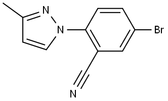 5-bromo-2-(3-methyl-1H-pyrazol-1-yl)benzonitrile Struktur