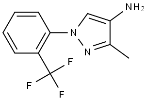 3-methyl-1-(2-(trifluoromethyl)phenyl)-1H-pyrazol-4-amine Struktur