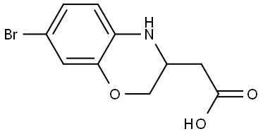 2H-1,4-Benzoxazine-3-acetic acid, 7-bromo-3,4-dihydro- Struktur