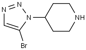 4-(5-bromo-1H-1,2,3-triazol-1-yl)piperidine Struktur