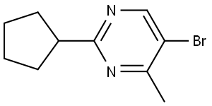 5-bromo-2-cyclopentyl-4-methylpyrimidine Struktur