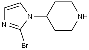 4-(2-bromo-1H-imidazol-1-yl)piperidine Struktur