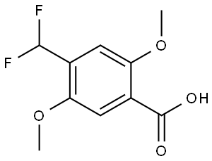 4-(difluoromethyl)-2,5-dimethoxybenzoic acid Struktur