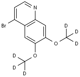 4-bromo-6,7-bis(methoxy-d3)quinoline Struktur