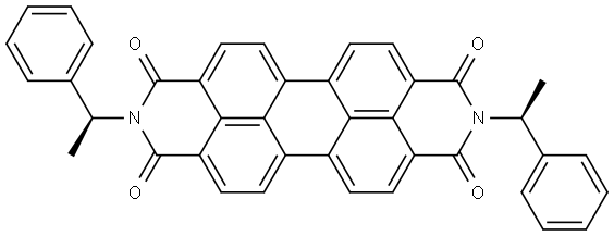 N,N'-bis((S)-1-phenylethyl)perylene-3,4,9,10-tetracarboxylic diimide Struktur