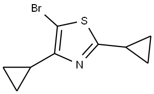 5-bromo-2,4-dicyclopropylthiazole Struktur