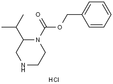 benzyl 2-isopropylpiperazine-1-carboxylate hydrochloride Structure