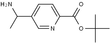 2-Pyridinecarboxylic acid, 5-(1-aminoethyl)-, 1,1-dimethylethyl ester Structure