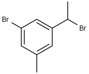 Benzene, 1-bromo-3-(1-bromoethyl)-5-methyl- Struktur