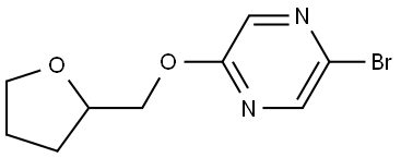 2-bromo-5-((tetrahydrofuran-2-yl)methoxy)pyrazine Struktur