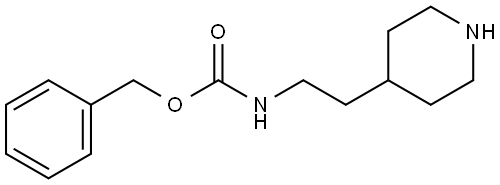 Carbamic acid, N-[2-(4-piperidinyl)ethyl]-, phenylmethyl ester Struktur