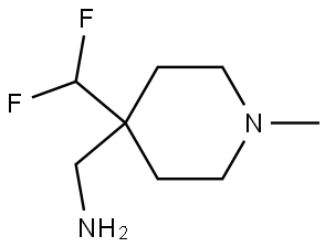 (4-(Difluoromethyl)-1-methylpiperidin-4-yl)methanamine Struktur