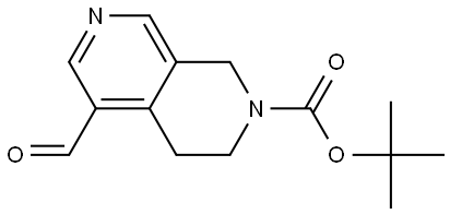 5-Formyl-3,4-dihydro-1H-[2,7]naphthyridine-2-carboxylic acid tert-butyl ester Struktur