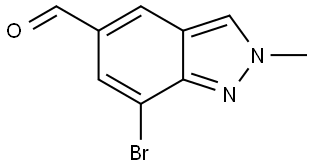 2H-Indazole-5-carboxaldehyde, 7-bromo-2-methyl- Struktur