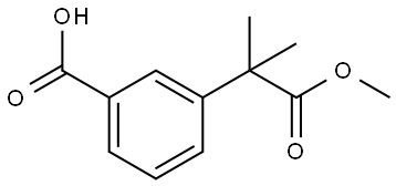 Benzeneacetic acid, 3-carboxy-α,α-dimethyl-, 1-methyl ester Struktur