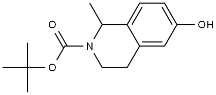 2(1H)-Isoquinolinecarboxylic acid, 3,4-dihydro-6-hydroxy-1-methyl-, 1,1-dimethylethyl ester Struktur