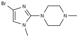 1-(4-bromo-1-methyl-1H-imidazol-2-yl)-4-methylpiperazine Struktur