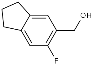 1H-Indene-5-methanol, 6-fluoro-2,3-dihydro- Struktur