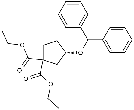 1,1-Cyclopentanedicarboxylic acid, 3-(diphenylmethoxy)-, 1,1-diethyl ester, (3S)-