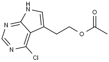 7H-Pyrrolo[2,3-d]pyrimidine-5-ethanol, 4-chloro-, 5-acetate Struktur