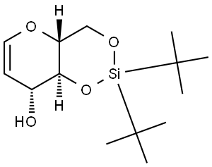 D-arabino-Hex-1-enitol, 1,5-anhydro-4,6-O-[bis(1,1-dimethylethyl)silylene]-2-deoxy- Struktur