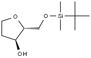 D-erythro-Pentitol, 1,4-anhydro-2-deoxy-5-O-[(1,1-dimethylethyl)dimethylsilyl]- Struktur