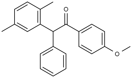 2-(2,5-dimethylphenyl)-1-(4-methoxyphenyl)-2-phenylethan-1-one Struktur