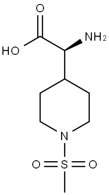 (S)-2-Amino-2-(1-(methylsulfonyl)piperidin-4-yl)acetic acid Structure