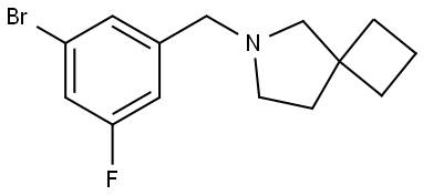 6-(3-bromo-5-fluorobenzyl)-6-azaspiro[3.4]octane Struktur