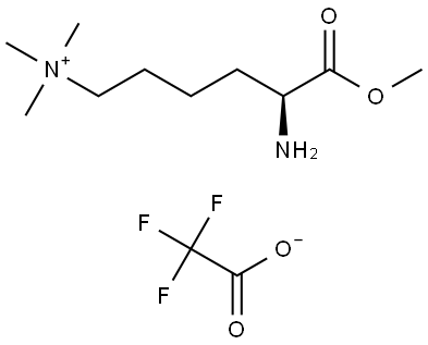 1-Hexanaminium, 5-amino-6-methoxy-N,N,N-trimethyl-6-oxo-, (5S)-, 2,2,2-trifluoroacetate (1:1) Struktur