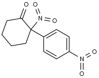 2-nitro-2-(4-nitrophenyl)cyclohexan-1-one Struktur