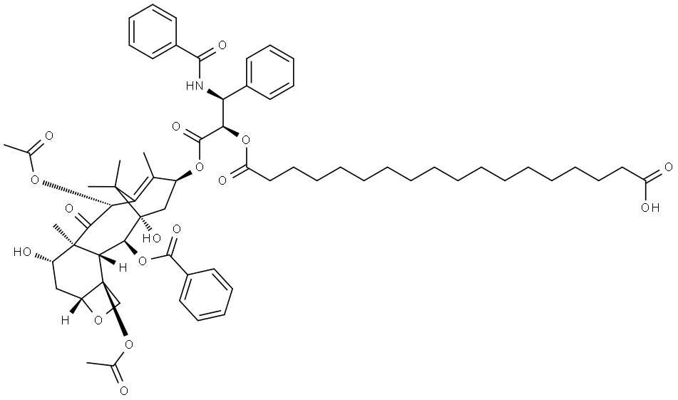 Paclitaxel octadecanedioate Struktur