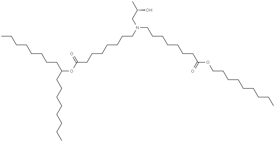 (S)-heptadecan-9-yl 8-((2-hydroxypropyl)(8-(nonyloxy)-8-oxooctyl)amino)octanoate Structure