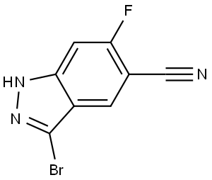 3-Bromo-6-fluoro-1H-indazole-5-carbonitrile Struktur