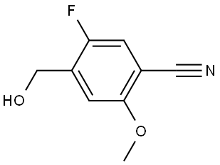 5-fluoro-4-(hydroxymethyl)-2-methoxybenzonitrile Struktur