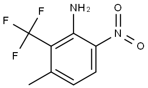 Benzenamine, 3-methyl-6-nitro-2-(trifluoromethyl)- Struktur