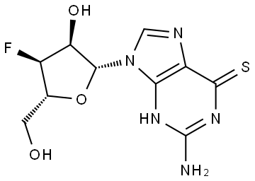 3'-Deoxy-3'-fluoro-6-thioguanosine Struktur