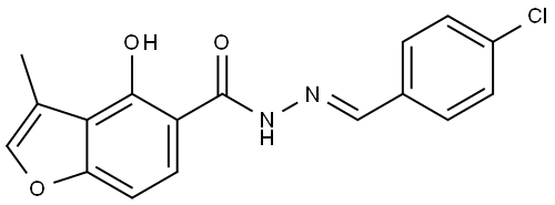 4-Hydroxy-3-methyl-5-benzofurancarboxylic acid (2E)-2-[(4-chlorophenyl)methylene... Struktur