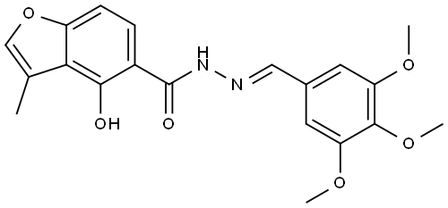 4-Hydroxy-3-methyl-5- benzofurancarboxylic acid (2E)-2-[(3,4,5-trimethoxyphenyl)m... Struktur