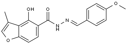 4-Hydroxy-3-methyl-5-benzofurancarboxylic acid (2E)-2-[(4-methoxyphenyl)methylen... Struktur