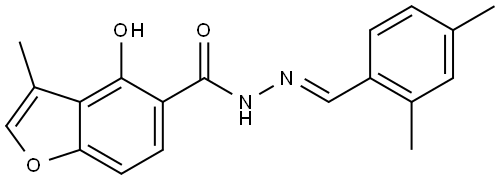 4-Hydroxy-3-methyl-5-benzofurancarboxylic acid (2E)-2-[(2,4-dimethylphenyl)methy... Struktur