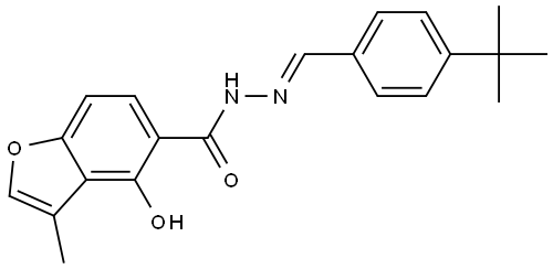 4-Hydroxy-3-methyl-5-benzofurancarboxylic acid (2E)-2-[[4-(1,1-dimethylethyl)phe... Struktur