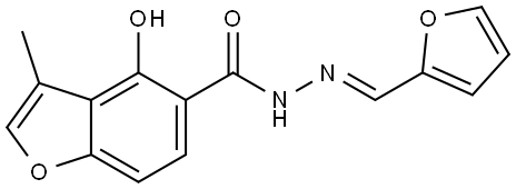 4-Hydroxy-3-methyl-5-benzofurancarboxylic acid (2E)-2-(2-furanylmethylene)hydraz... Struktur