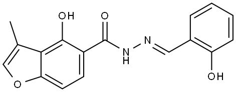 4-Hydroxy-3-methyl-5-benzofurancarboxylic acid (2E)-2-[(2-hydroxyphenyl)methylen... Struktur