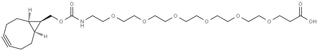 5,8,11,14,17,20-Hexaoxa-2-azatricosanedioic acid, 1-[(1α,8α,9β)-bicyclo[6.1.0]non-4-yn-9-ylmethyl] ester Struktur