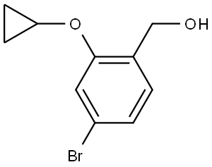 Benzenemethanol, 4-bromo-2-(cyclopropyloxy)- Struktur