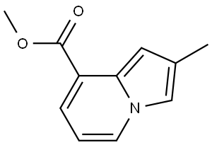 8-Indolizinecarboxylic acid, 2-methyl-, methyl ester Struktur