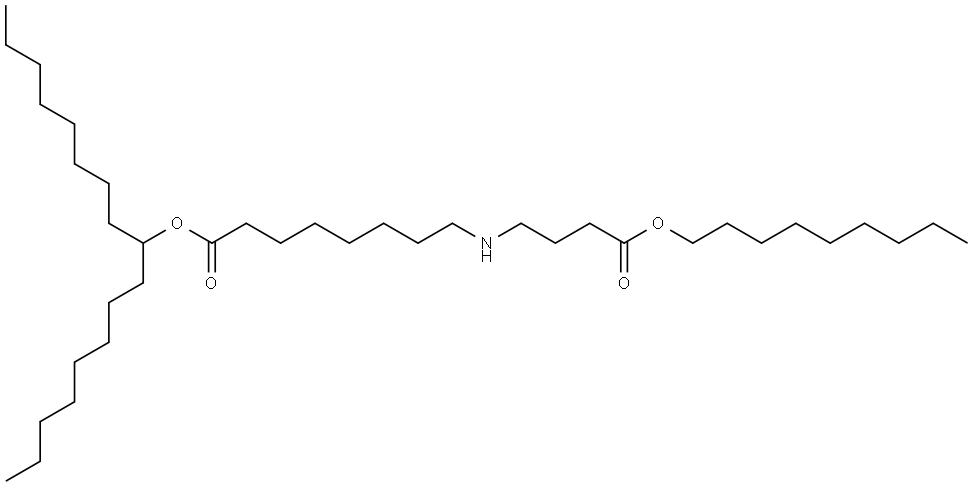 heptadecan-9-yl 8-((4-(nonyloxy)-4-oxobutyl)amino)octanoate Structure