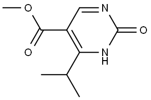 5-Pyrimidinecarboxylic acid, 1,2-dihydro-6-(1-methylethyl)-2-oxo-, methyl ester Struktur